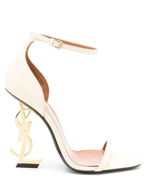 ysl high heels white|YSL closed toe heels.